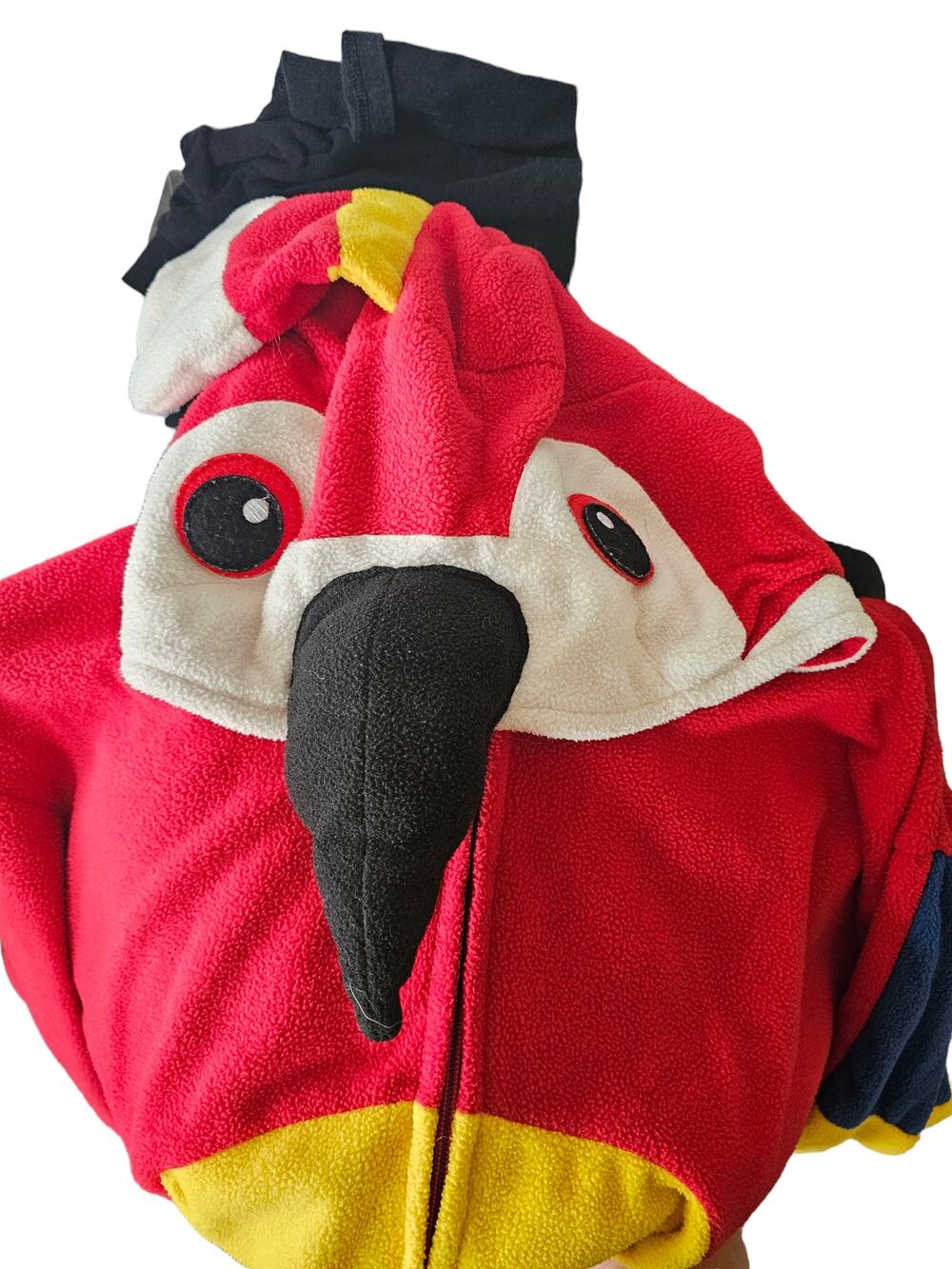 Funky Chicken Costume Flannel Size L Zip Up Front